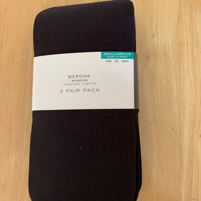 Brand New Women’s Merona Opaque Tights Size Small/ Medium 2 Pack